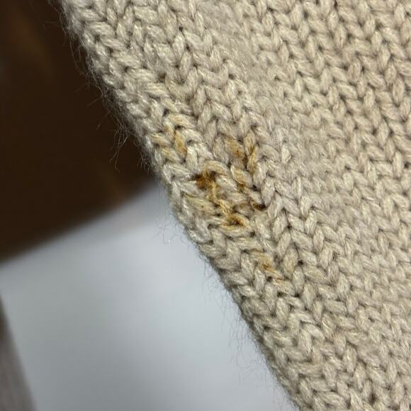 J.Jill Petite XS Embroidered Floral Wool Blend Cardigan Sweater Beige - Picture 5 of 10